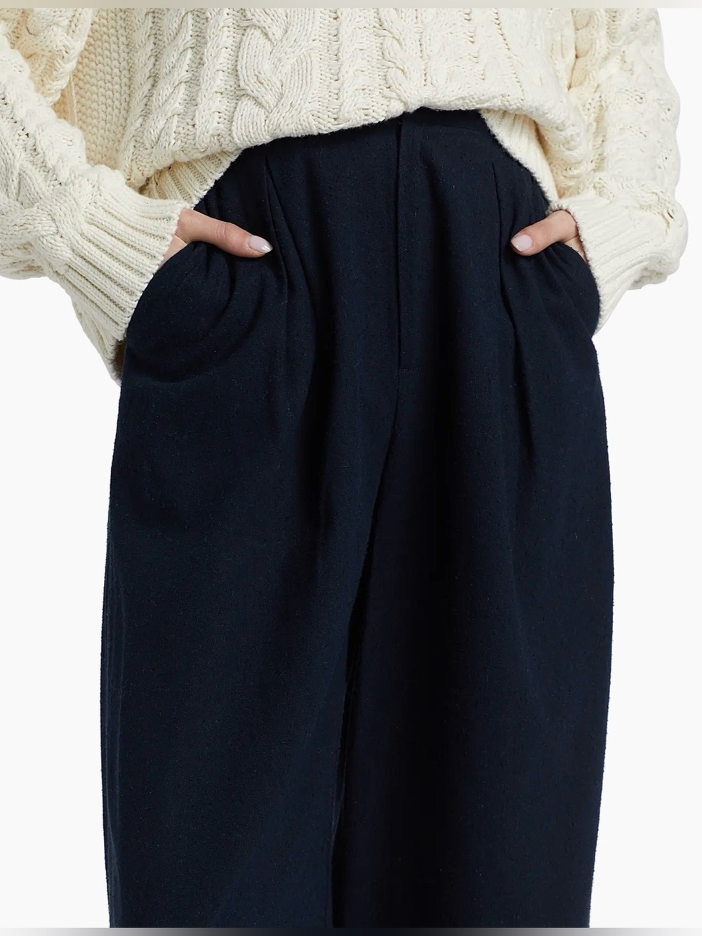 Jenni Kayne 100% Silk Wide-Leg High Waist Trousers - Picture 3 of 12